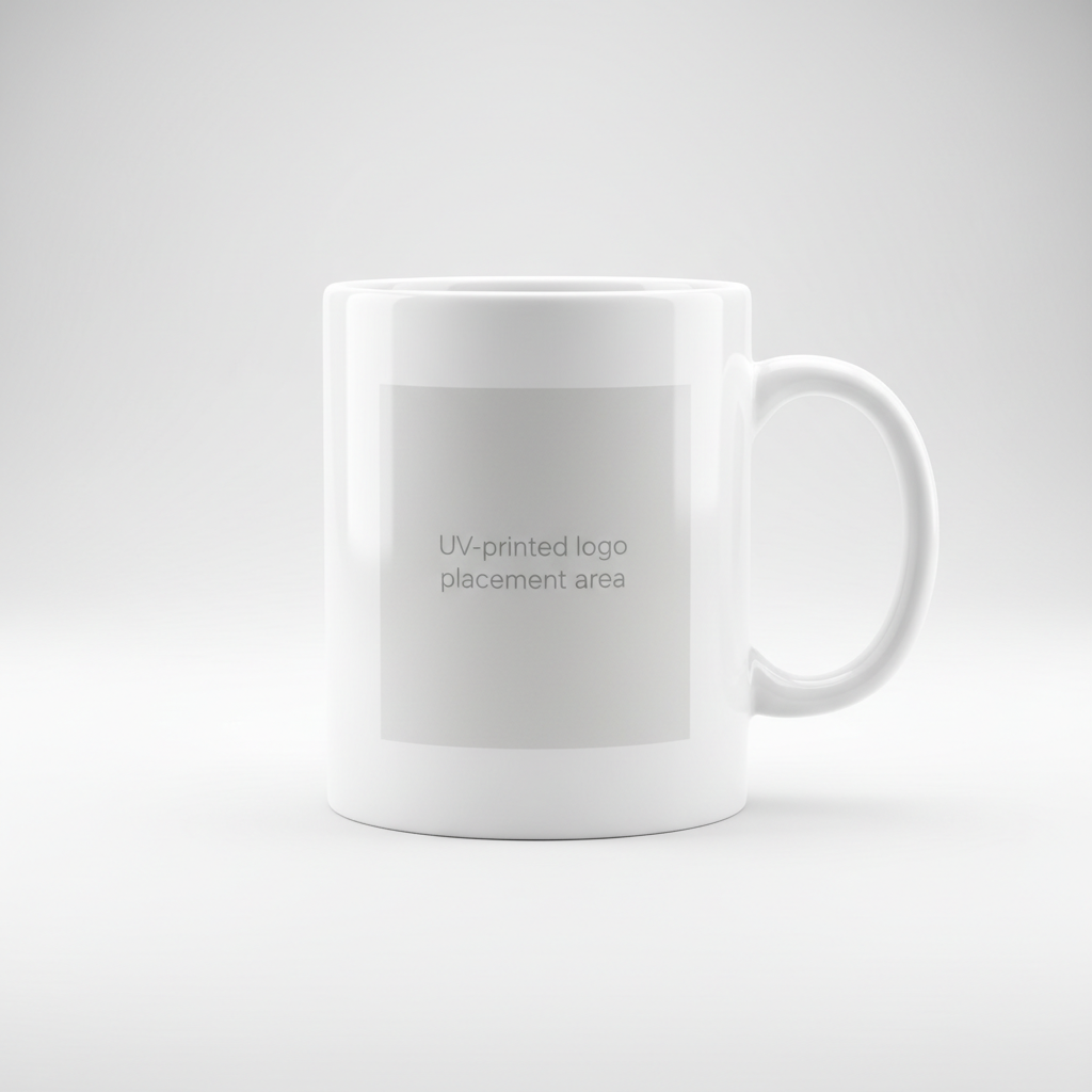 White Mug with Logo Placement Square